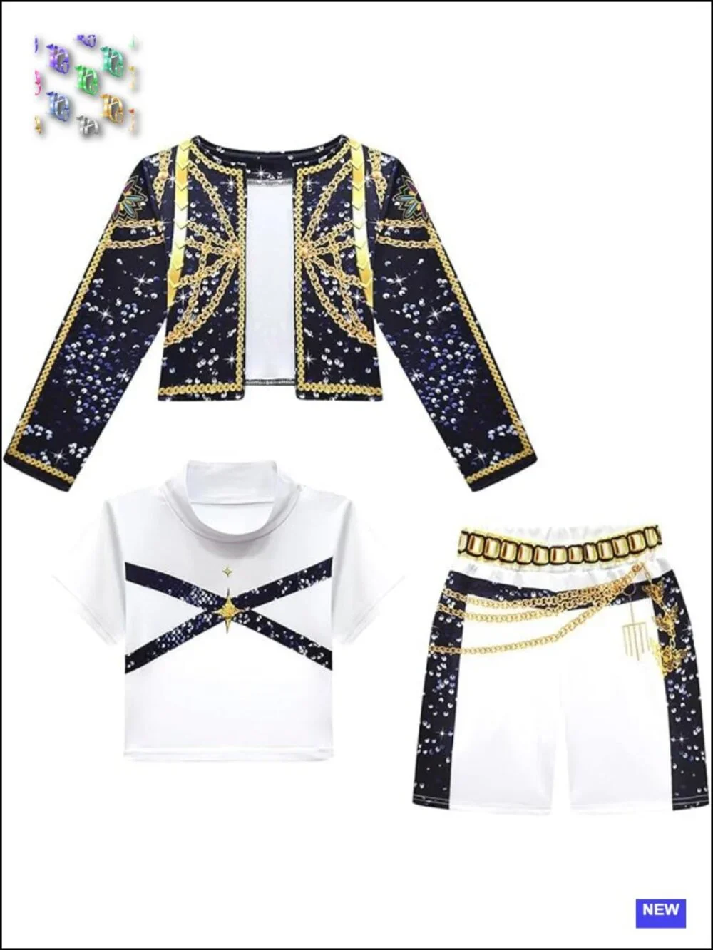 Girls Halloween Costume Cosplay Set Polyester Top and Pants for Party